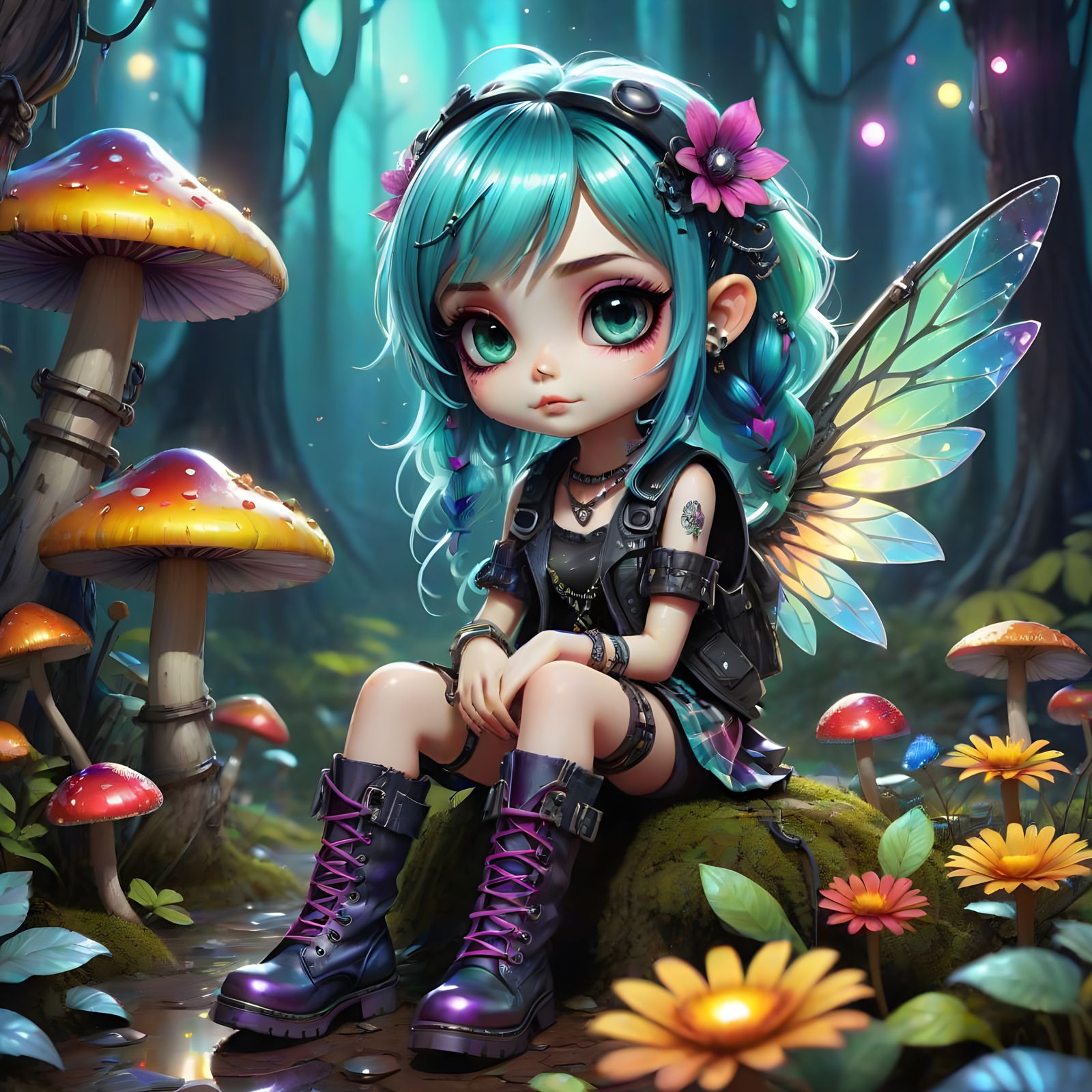 Punk Chibi Cyber Pixie 01