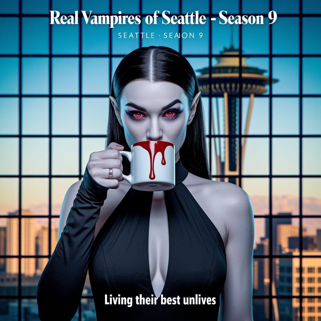 Glamorous Female Vampire in Seattle Nightlife