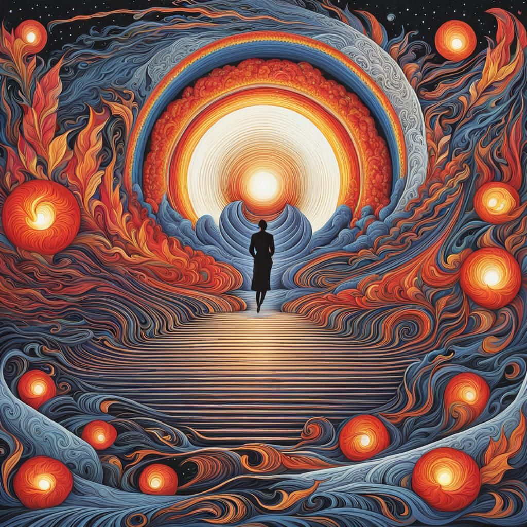 Abstract Inner Flame Illustration