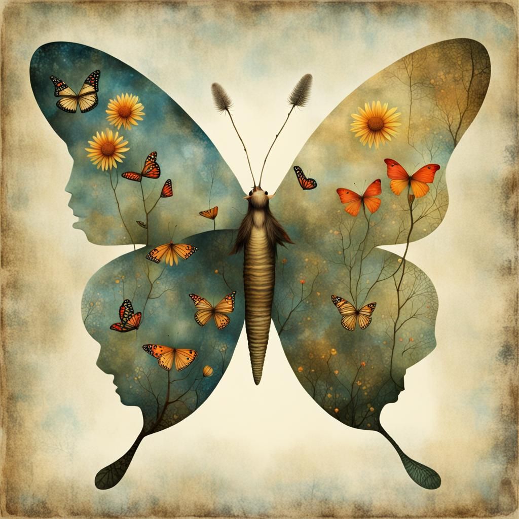 Enchanted Butterfly: A Whimsical Illustration
