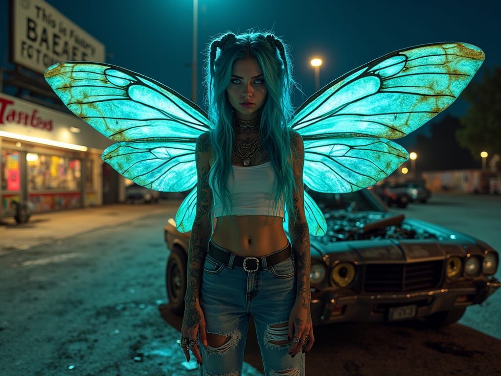 Urban Faerie Reigns Over Gritty, Abandoned Landscape