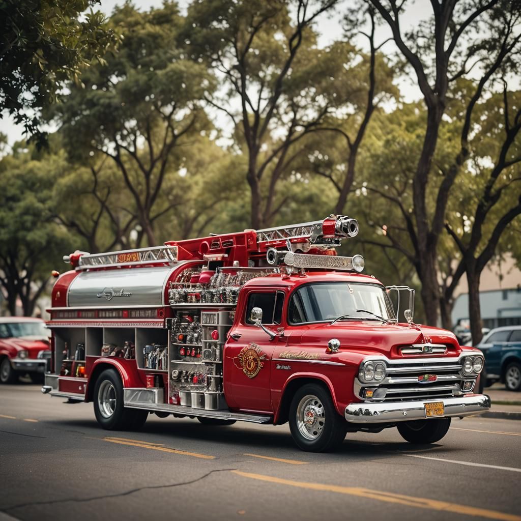 Custom Lowrider Fire Truck: Professional Photography