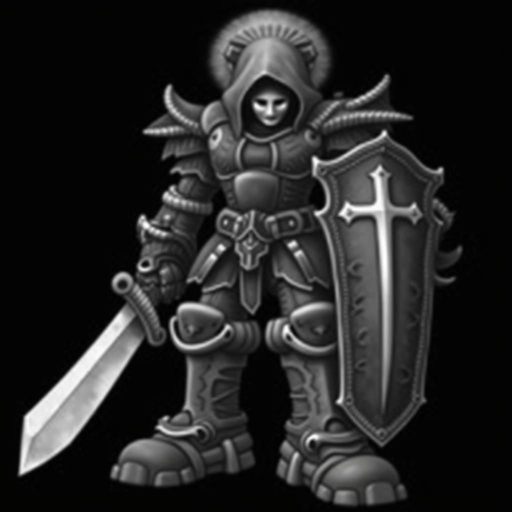 Dark Fantasy Death Knight in a Haunting Forest