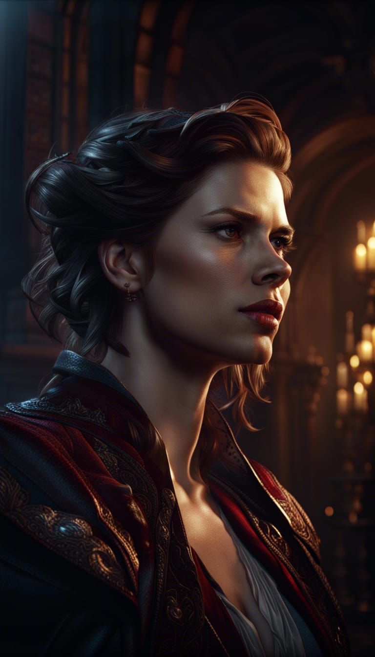 Hayley Atwell Dark Fantasy Portrait in 8K