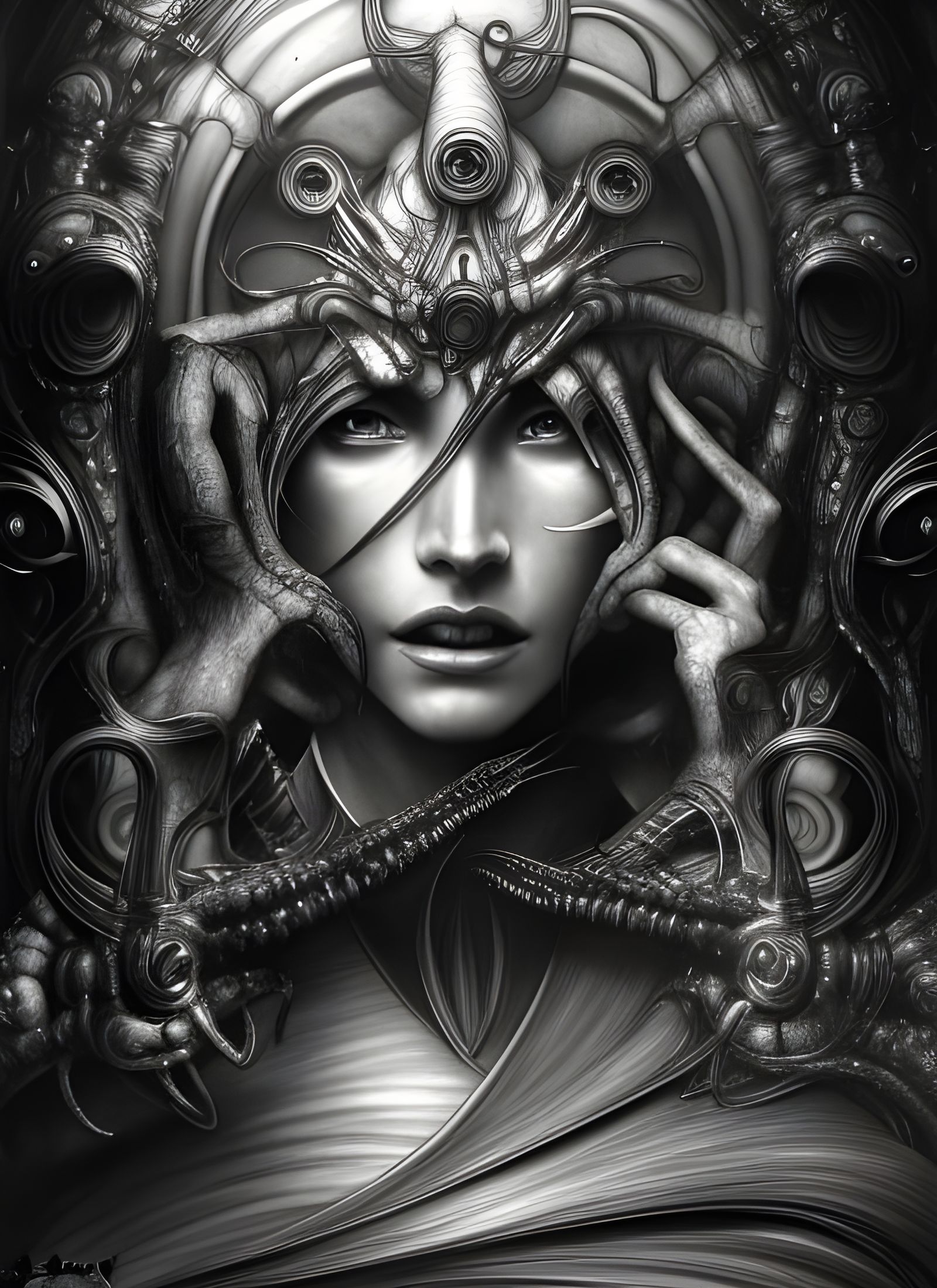 Eldritch Graphite Drawing: A Dark Fantasy Masterpiece