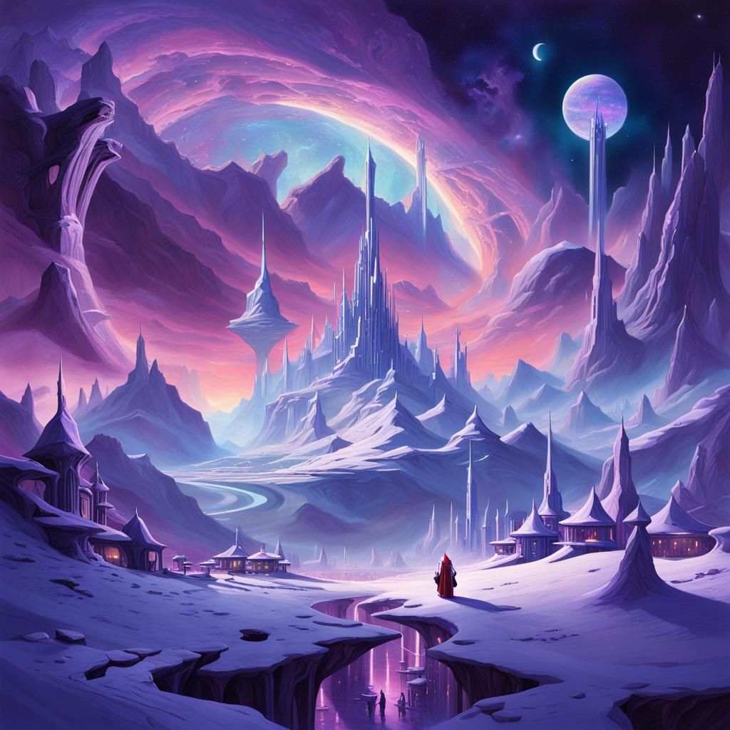Santa's Galactic Village: A Fantasy Art Dream