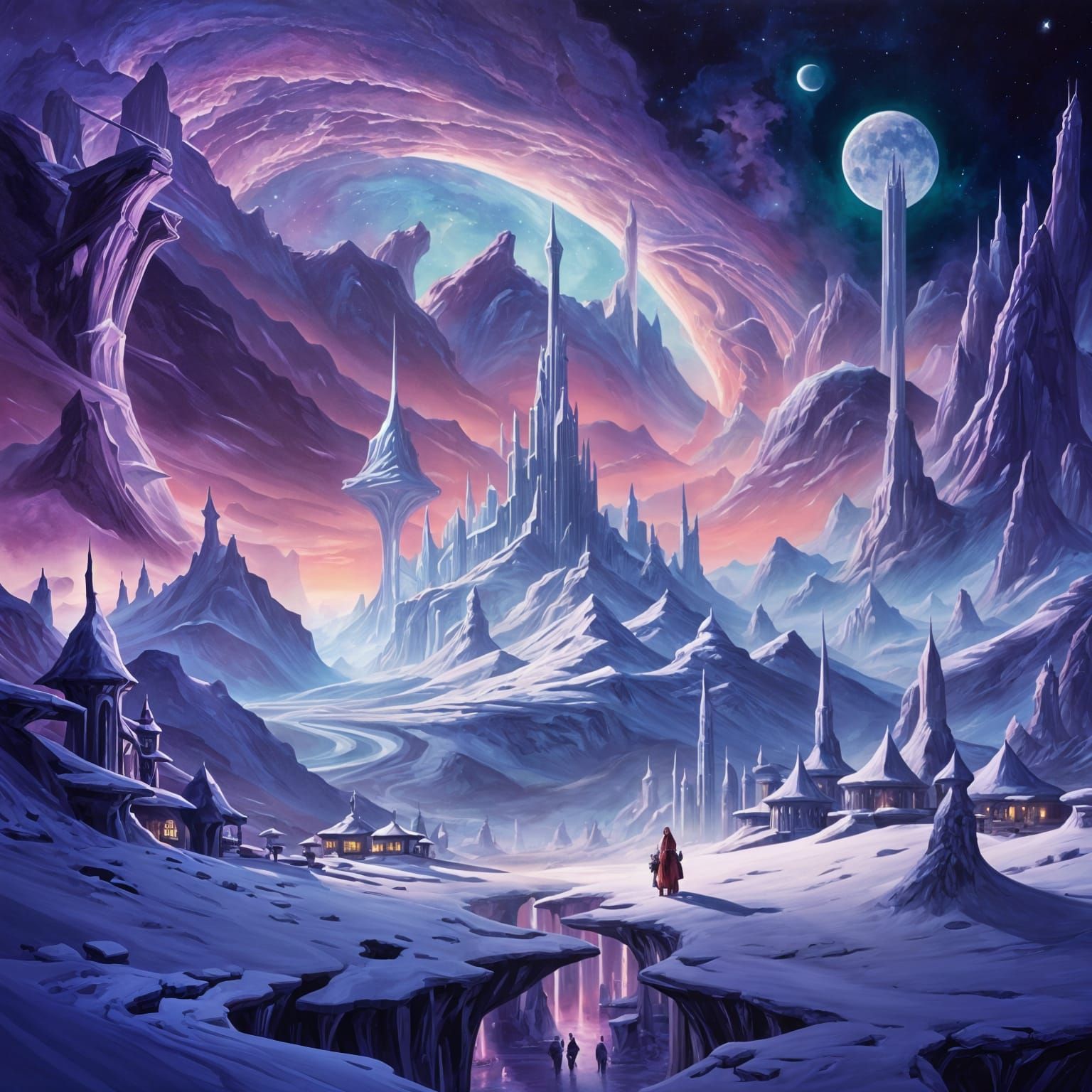 Dark Green Tones Composition