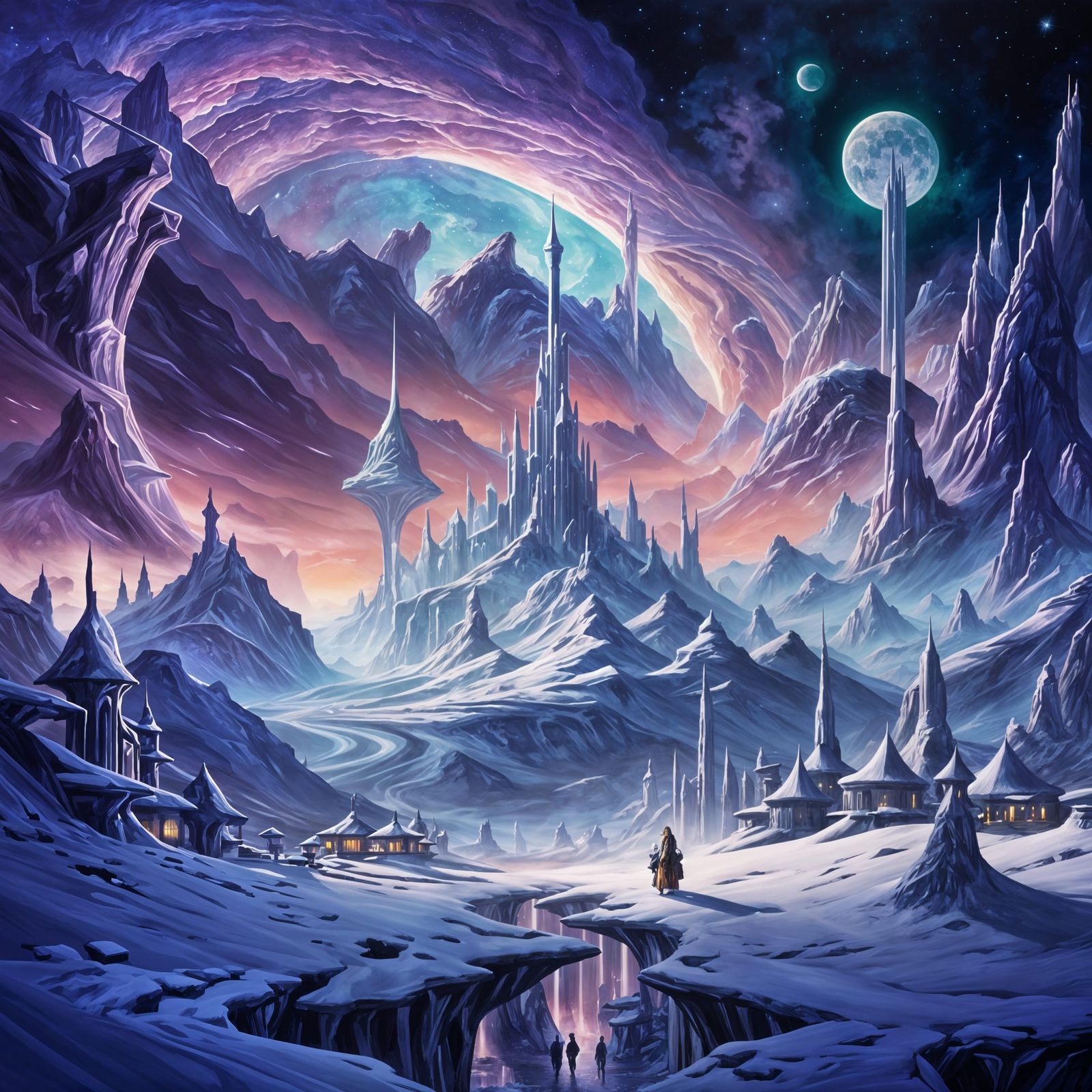 Galactic Lights with Iridescent Glow