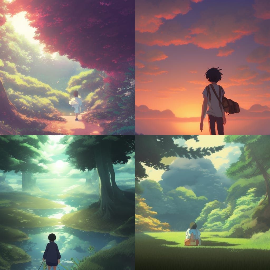 Anime Key Visual in Studio Ghibli Style