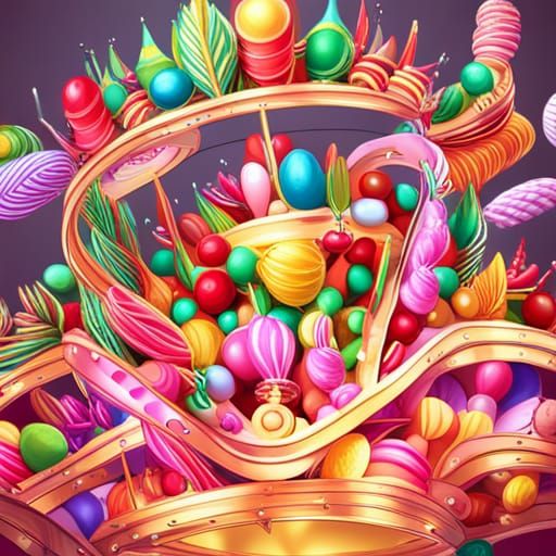 Candy Crowns and Tiaras in Candyland Art Style