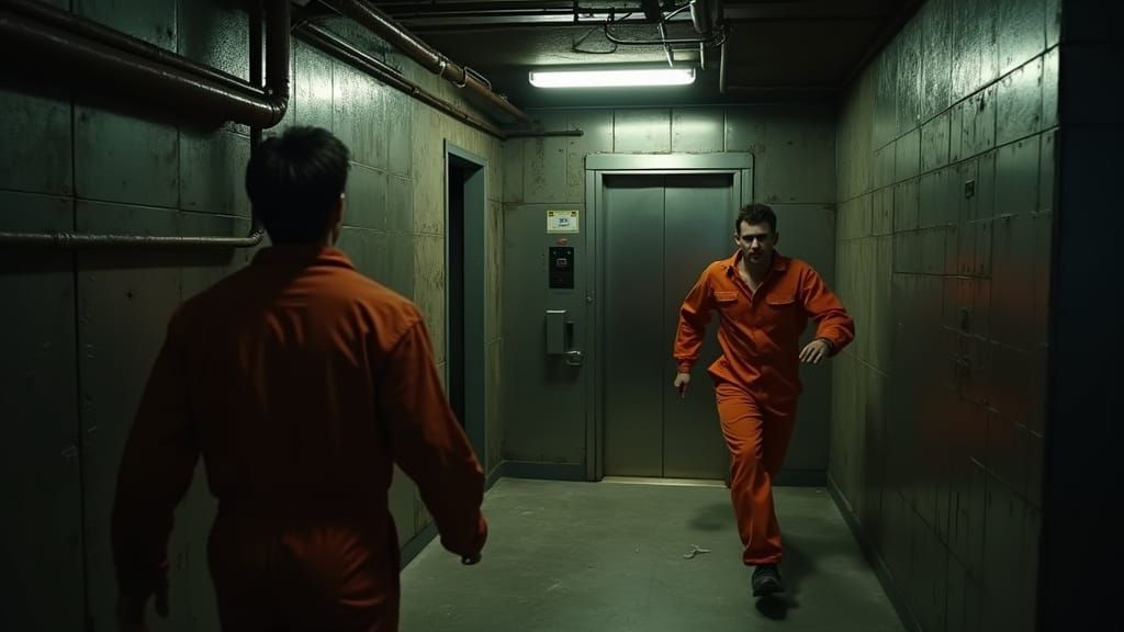 Terror-Stricken Worker Makes a Desperate Escape