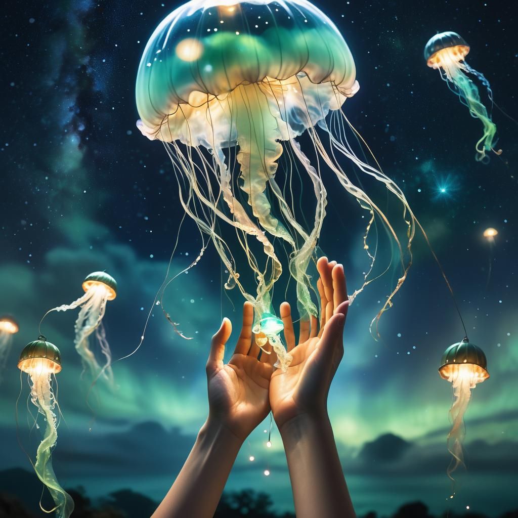 Dreamlike Surrealism: Glowing Lantern Release