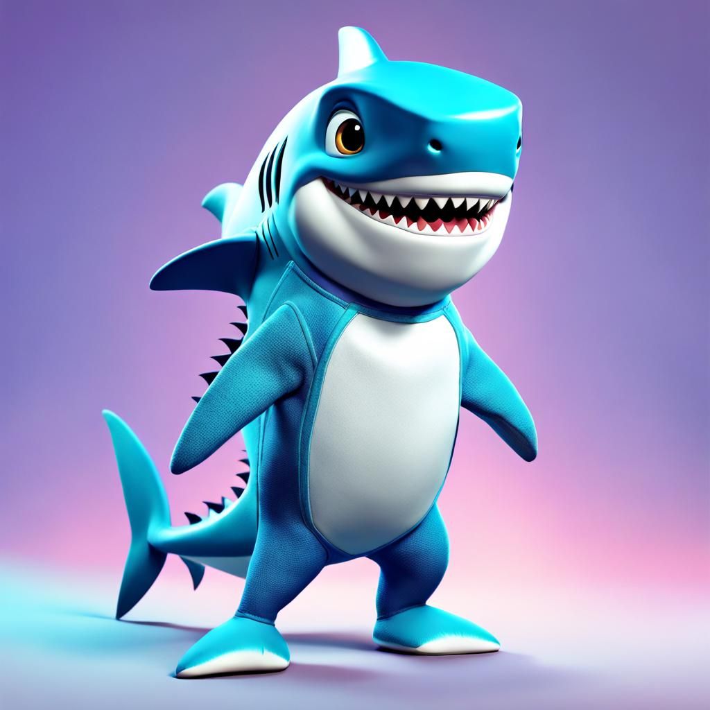 Cute shark mascot 🦈