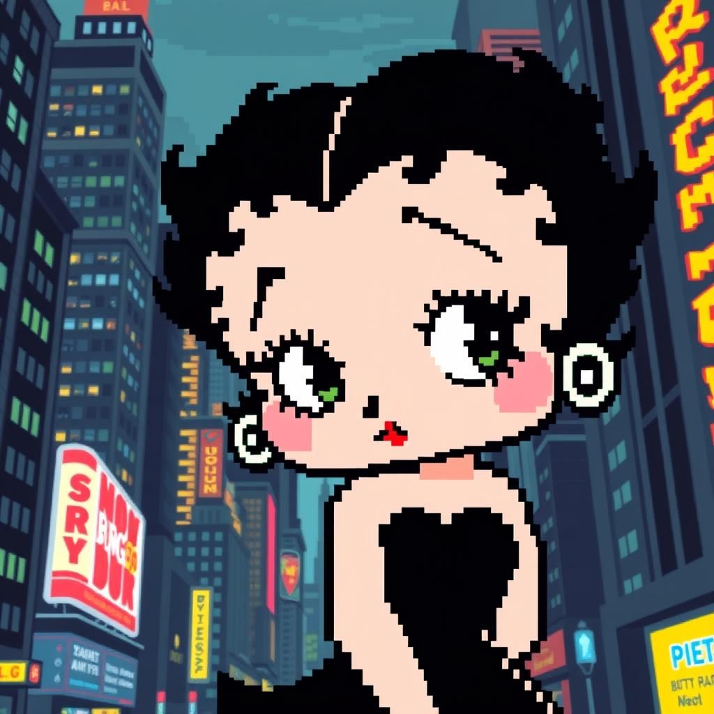 Pixelated Betty Boop