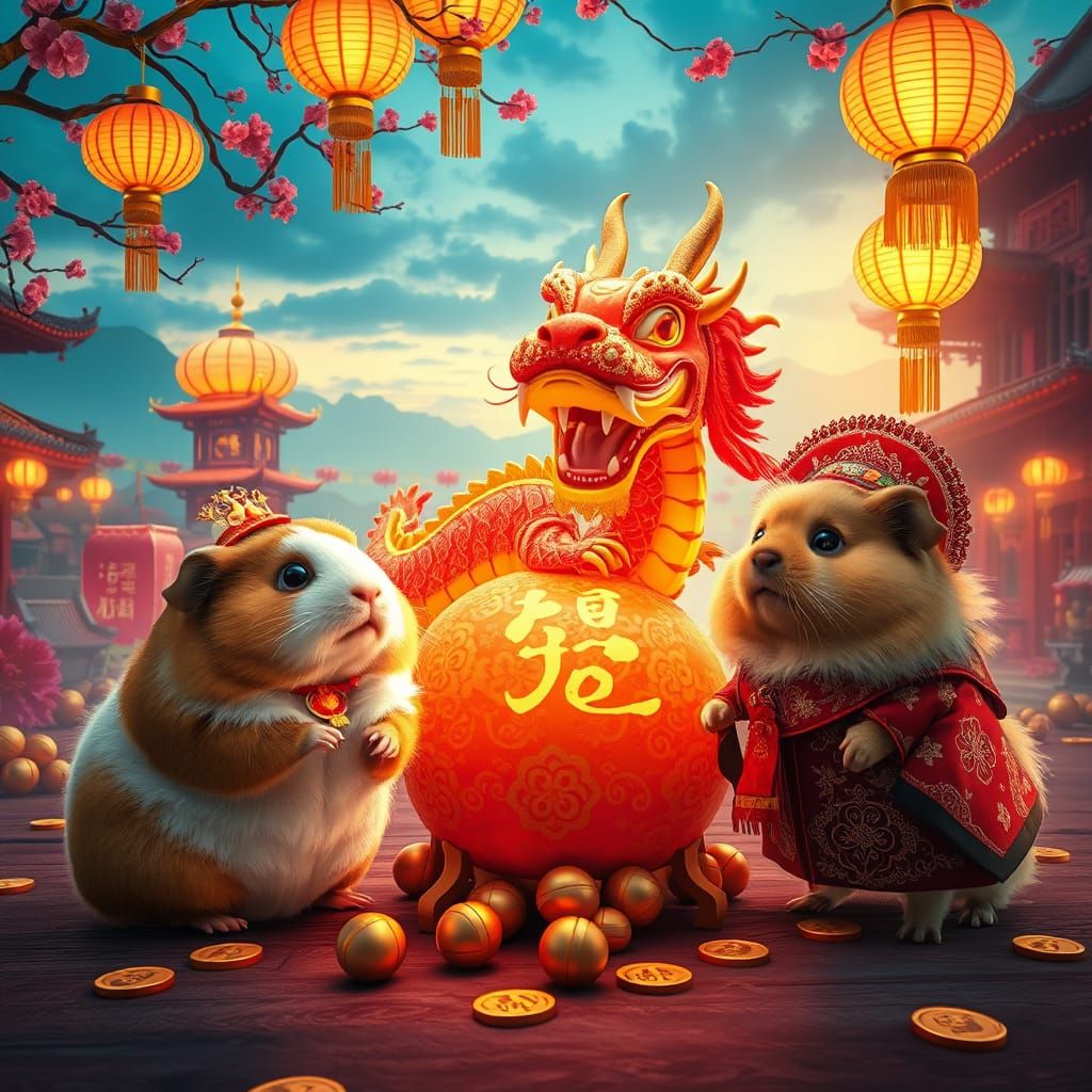 Ancient Chinese Cityscape Gathering