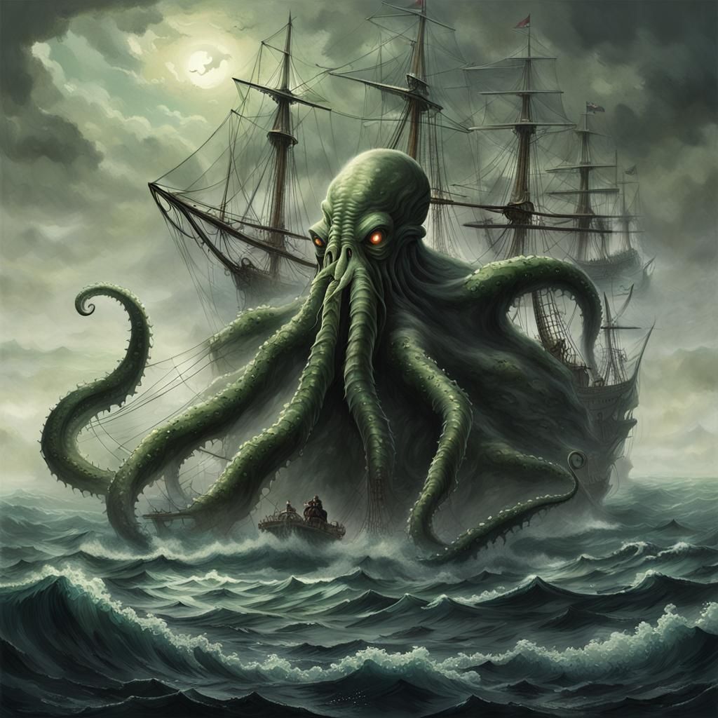 Colossal Cthulhu Emerges From The Ocean