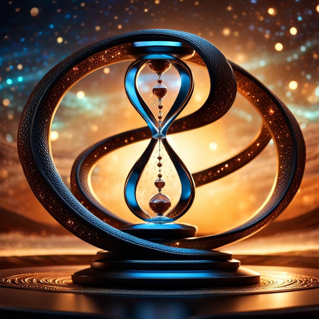 Ouroboros Hourglass in Sci-Fi Style
