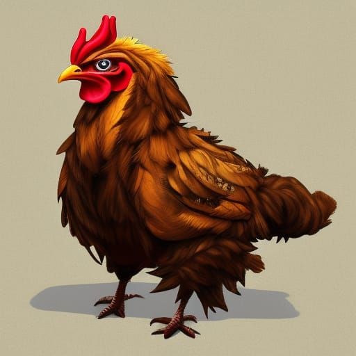 Angry Chicken Wielding an AK-47: Hyperrealistic Art