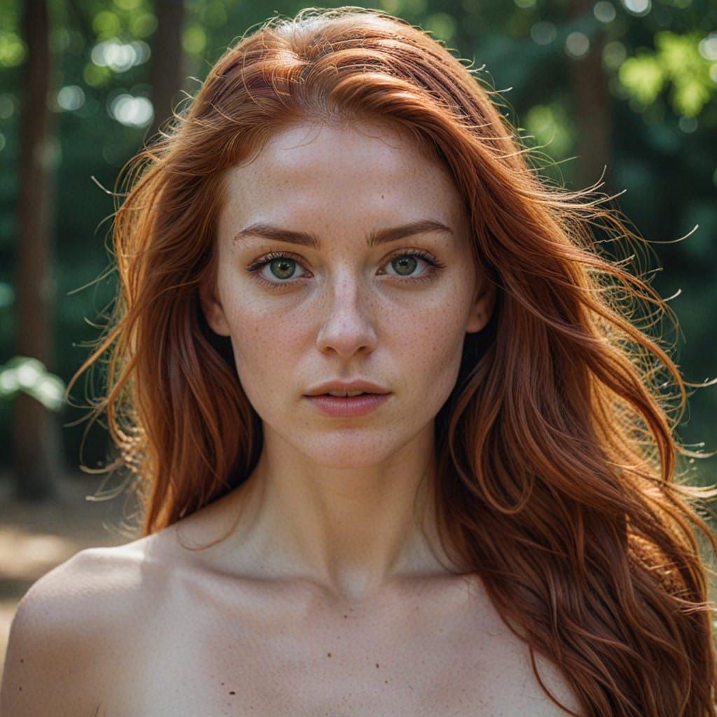 Stunning Redhead in Cinematic Film Still