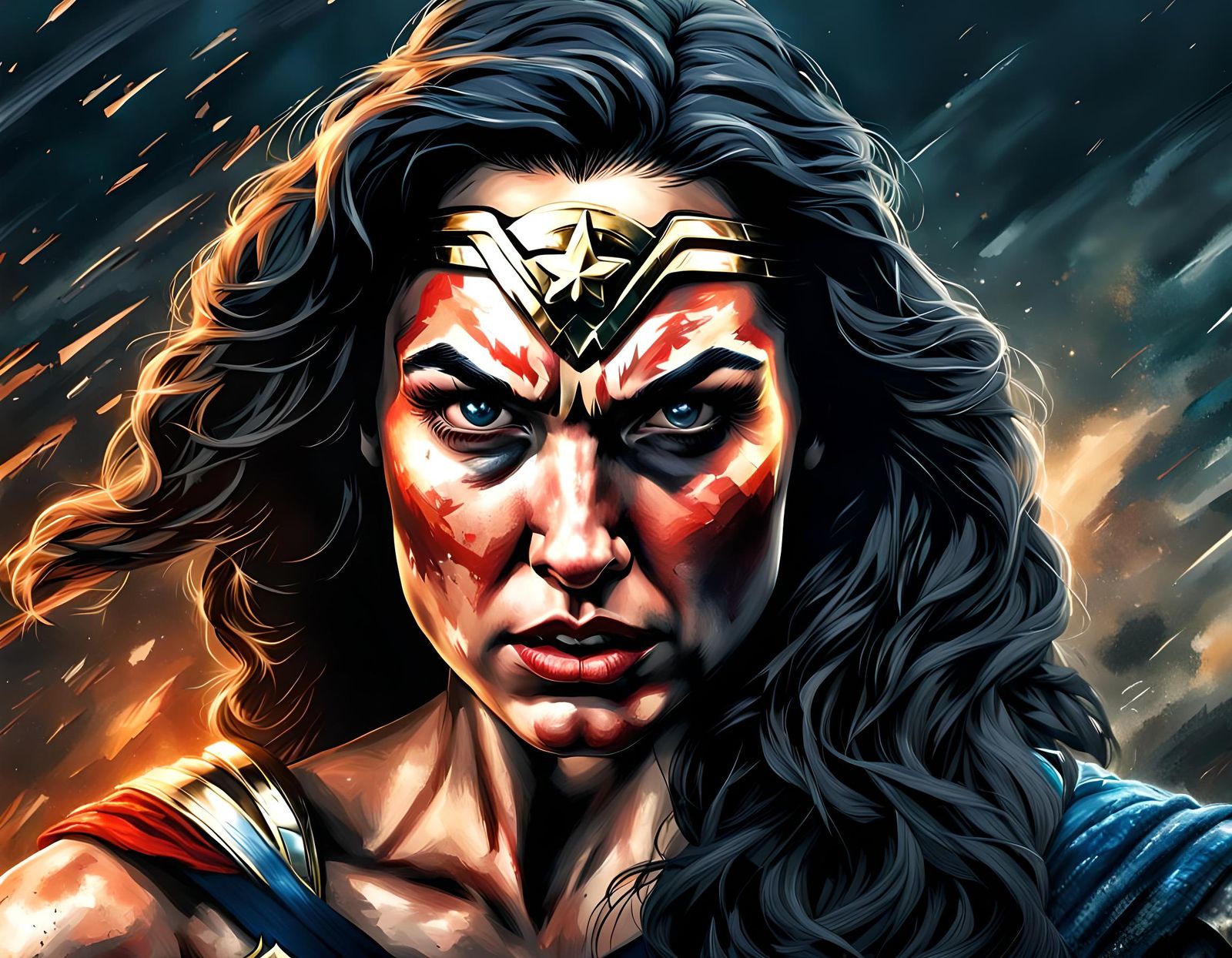 Hyperrealistic Wonder Woman Portrait in 8k HDR