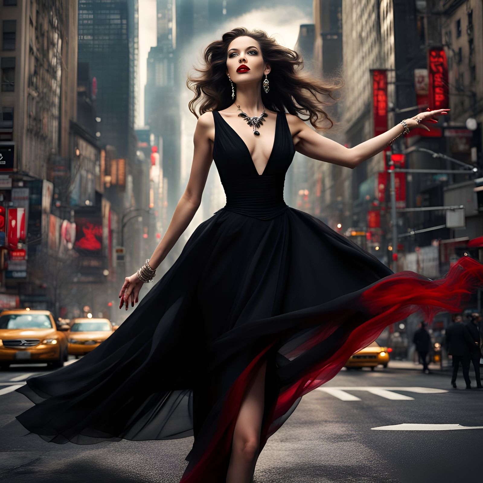 Hollywood Starlet in New York: Cinematic Digital Art