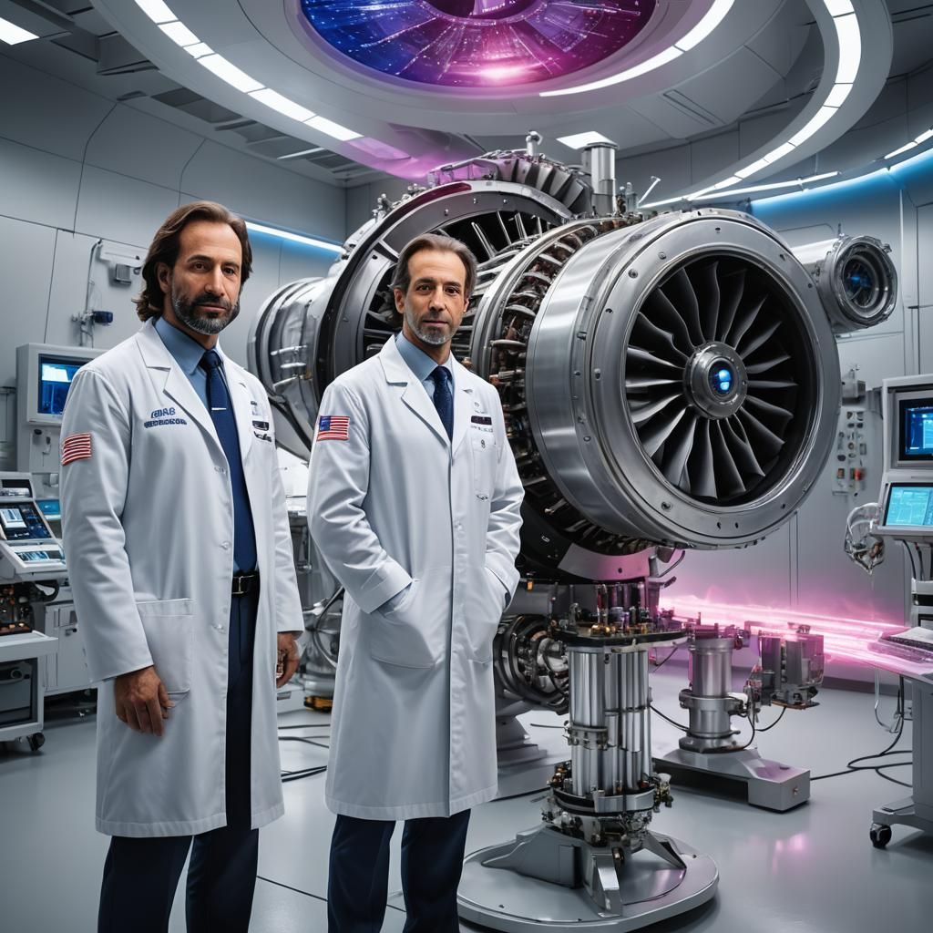 Nassim Haramein and Robert Lazaar in Science Lab