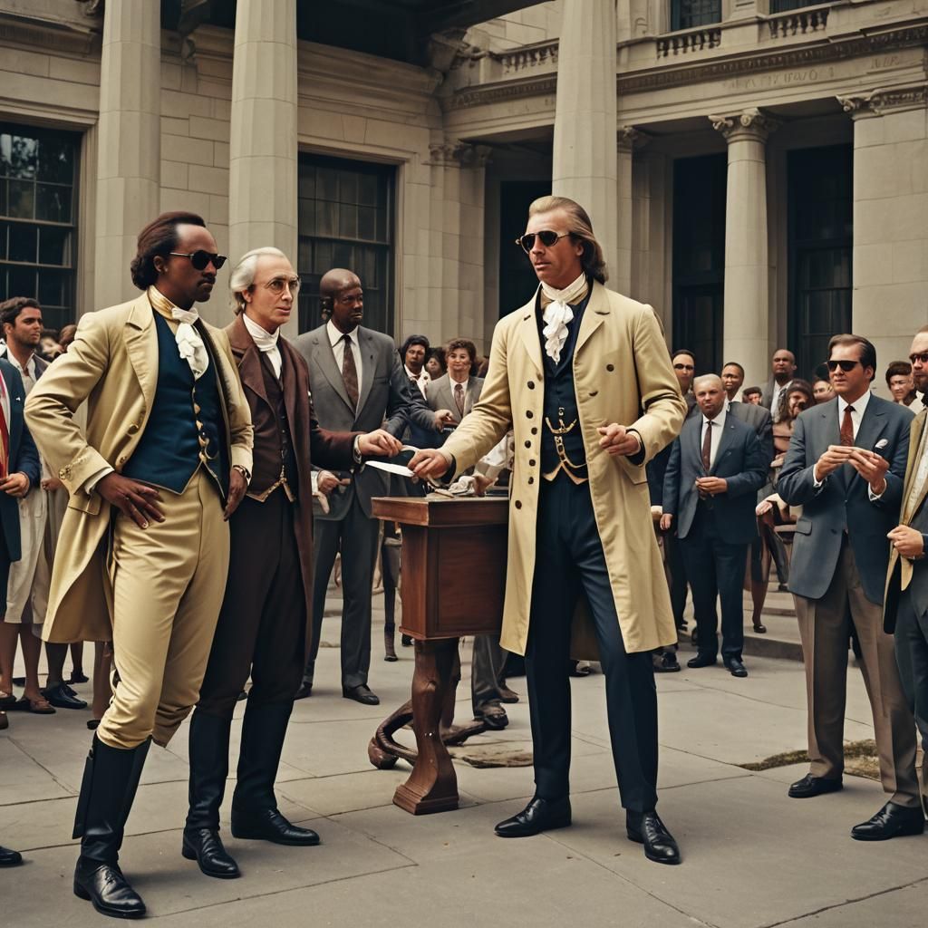 Founding Fathers Go MC Hammer: Declaration Signing