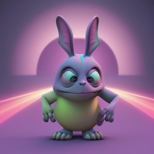 Pixar-Style Hopping Party: 3D Digital Art