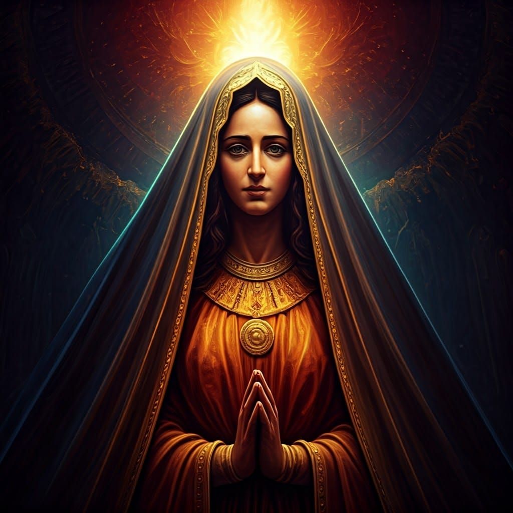 Surreal Portrait of Nossa Senhora das Graças in Fantastical ...