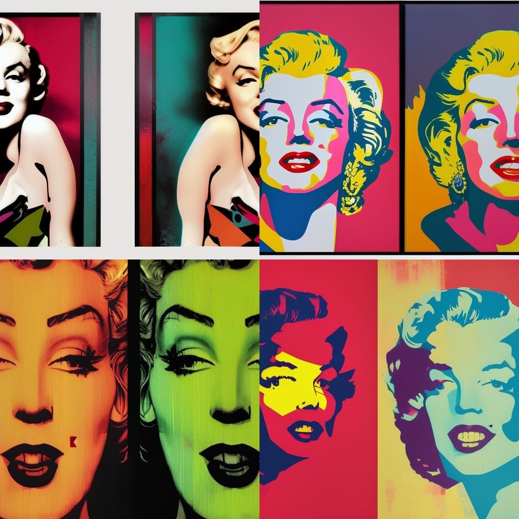 Pop Art Marilyn Diptych in Digital Screen Print