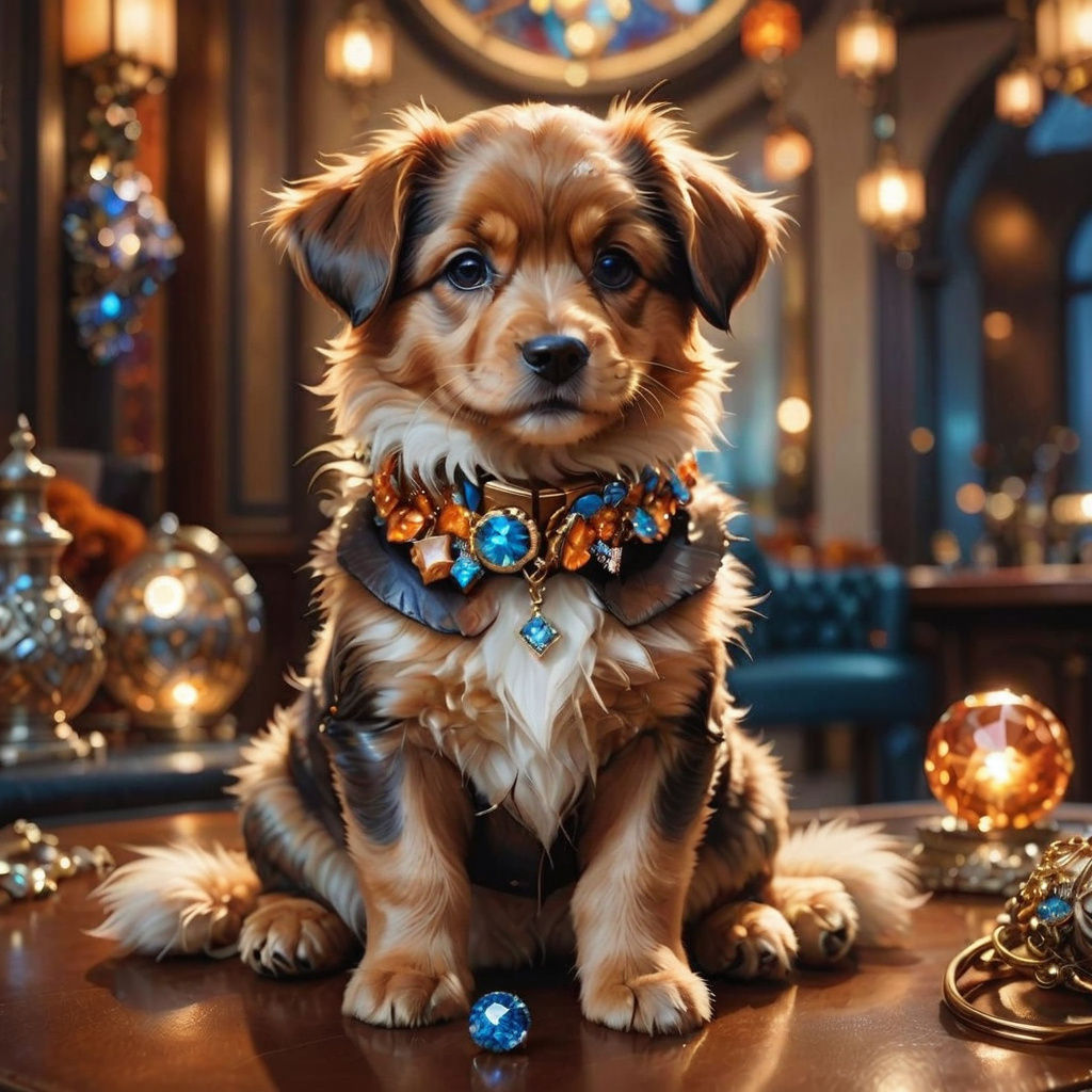 Look at this little pup and her jewels!