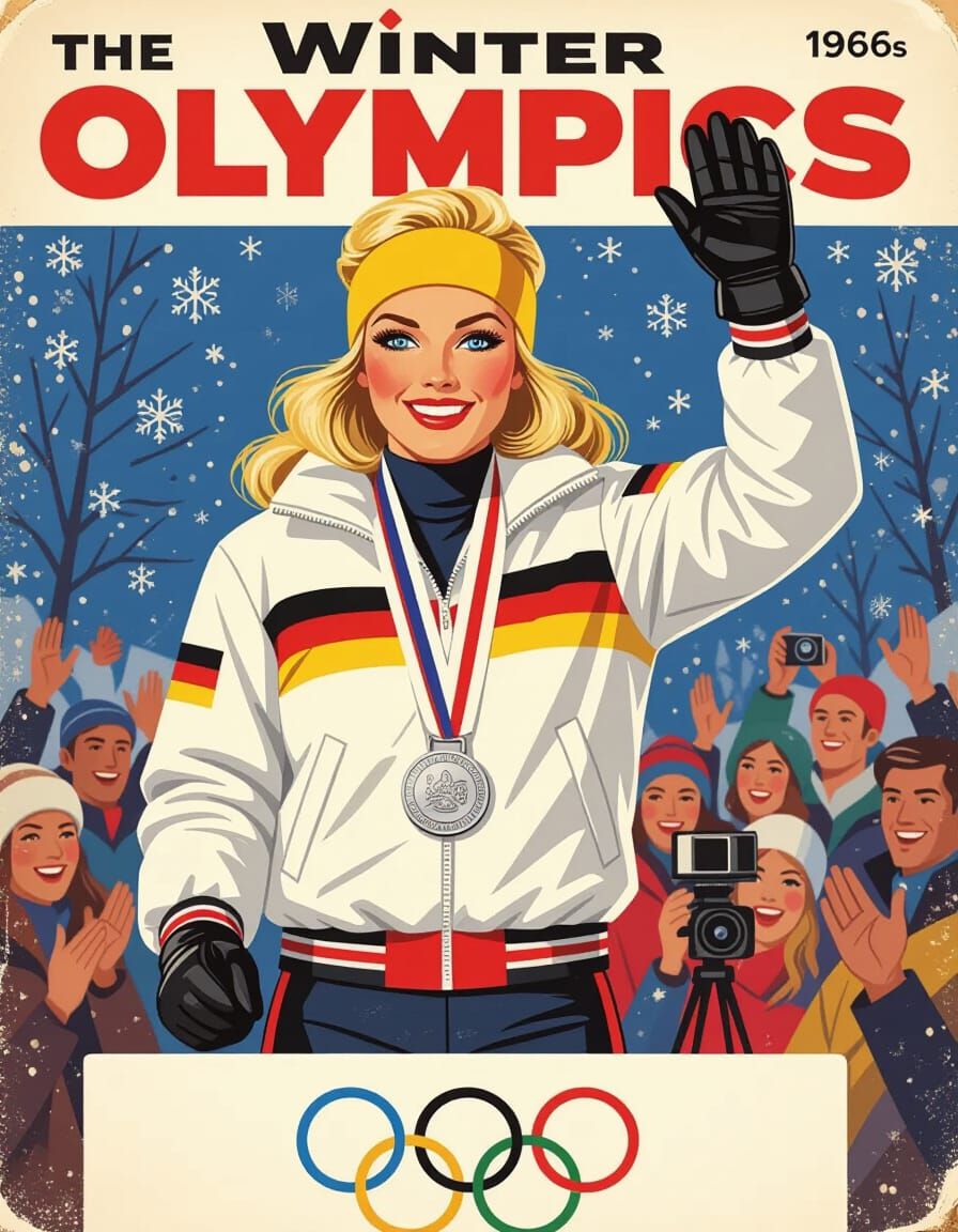 Olympic Skier Wins Gold in 70s Magazine Style