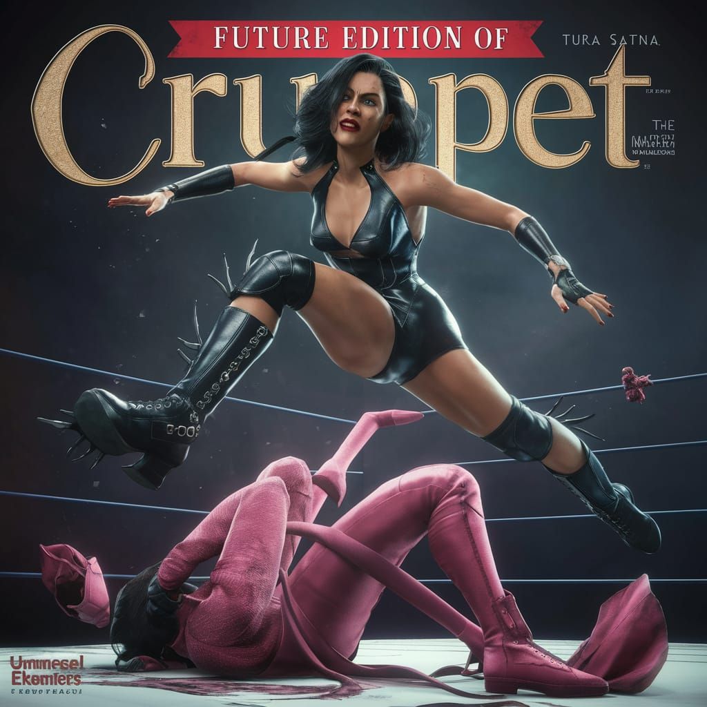 Varla Leaps: Crumpet Magazine Cover in Digital Art