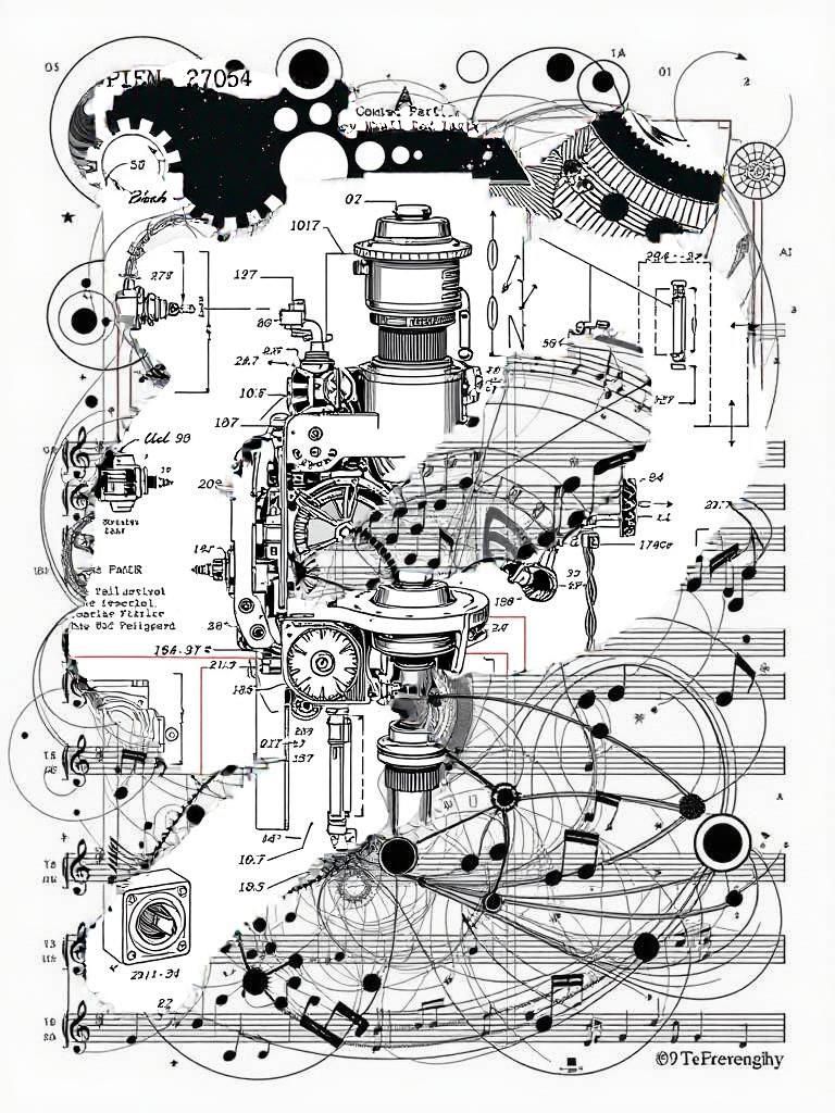 Abstract Graphic Score Inspired by Cave Paintings