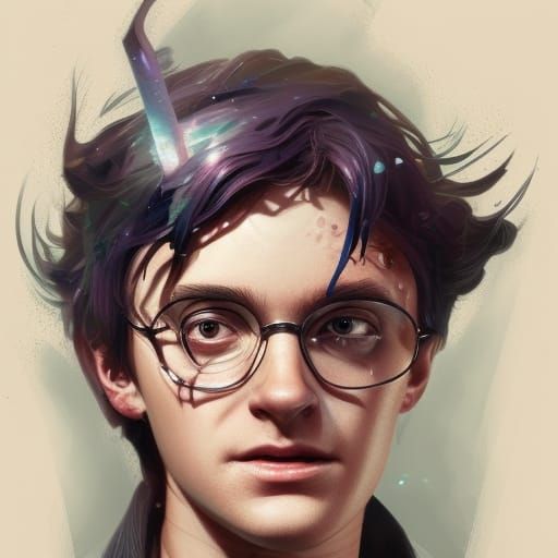 Harry Potter Portrait in Hyperdetailed Art Style