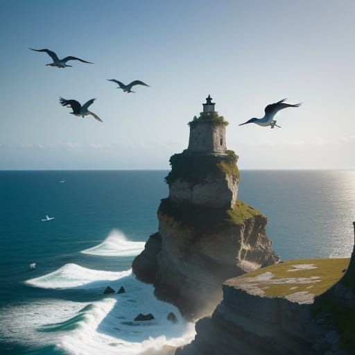 Voluptuous Sirens Singing Above Stormy Seas