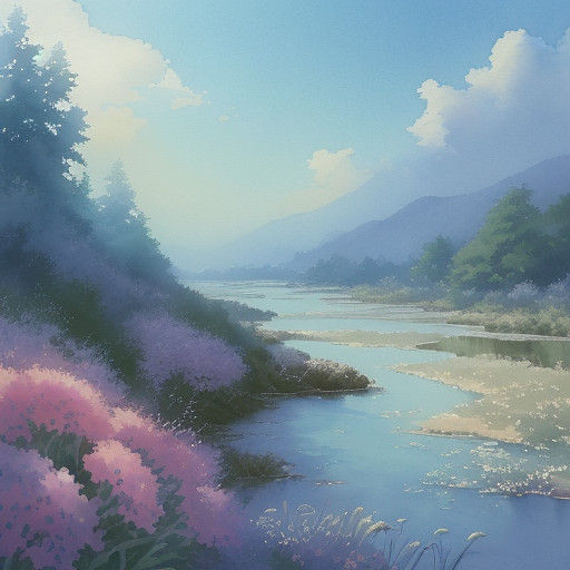 Surreal Dreamscapes in Watercolor Style, Glass Marbles, and....