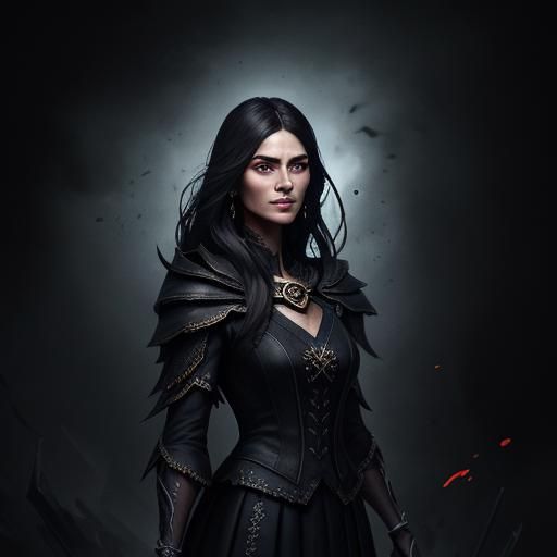 Woman in Skull Dress: Hyperrealistic Concept Art