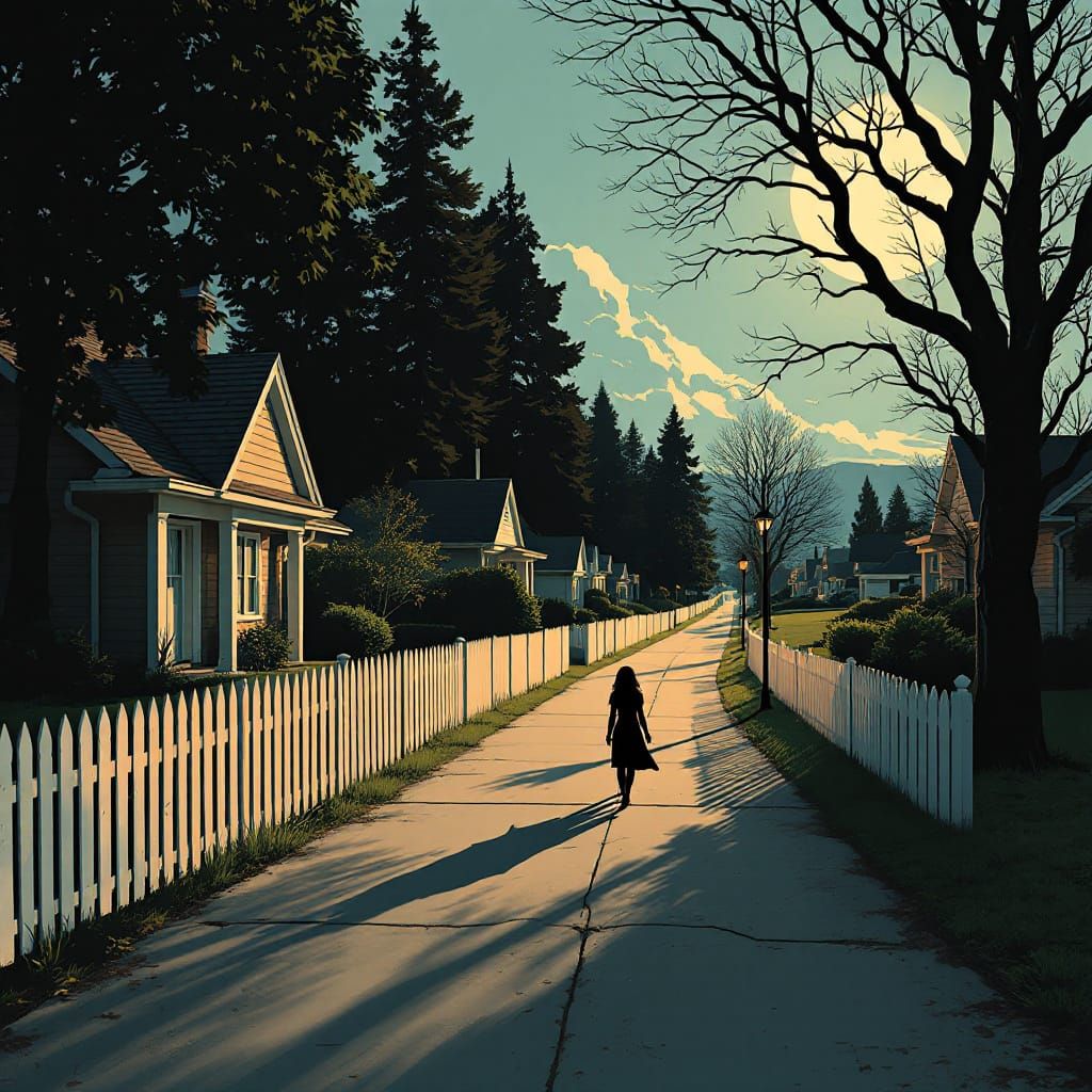 Suburban Gothic: Sinister Sweetness in Muted Pastels