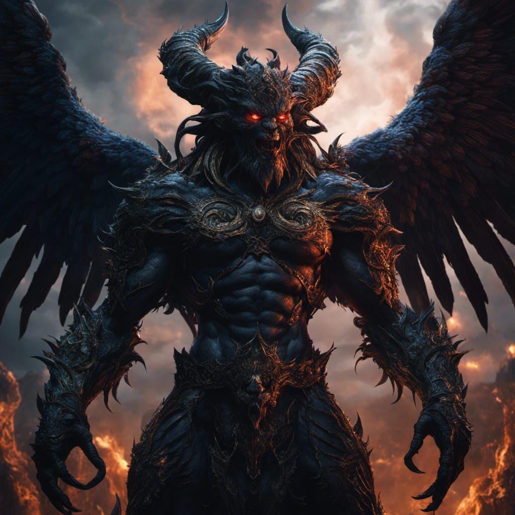 Dark Fantasy Demon Visits Holy Heaven