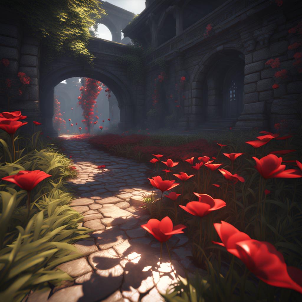 Scarlet Flower in Unreal Engine Style