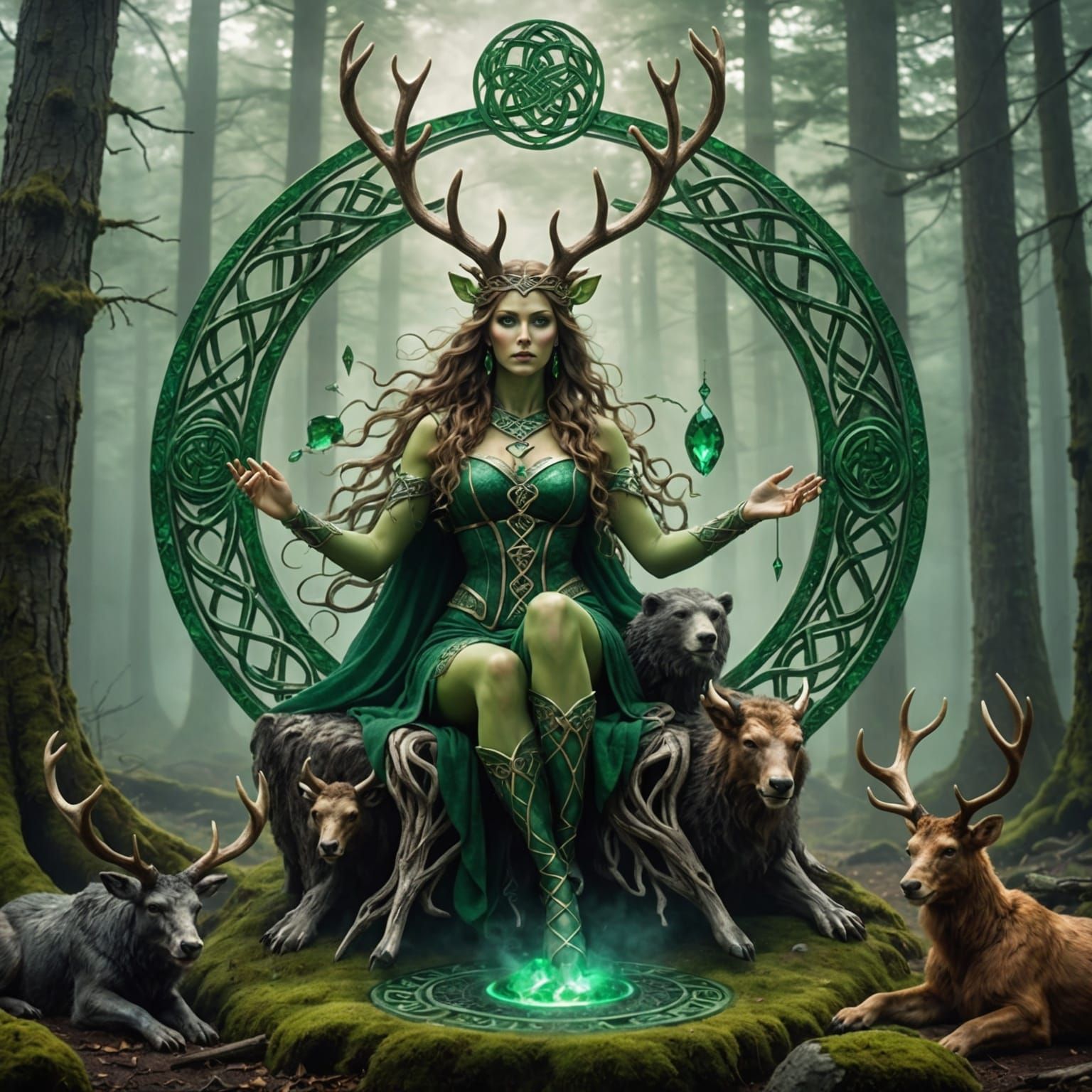 Celtic Goddess in Synchronized Chaos