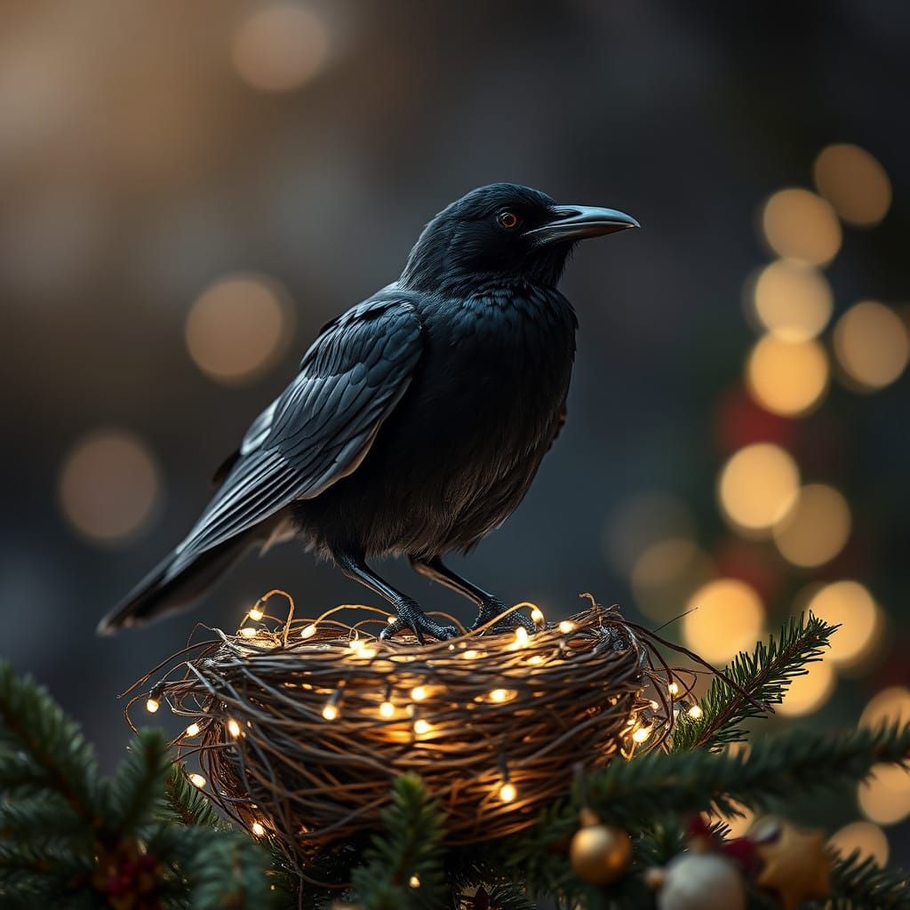 Crow's Whimsical Winter Wonderland