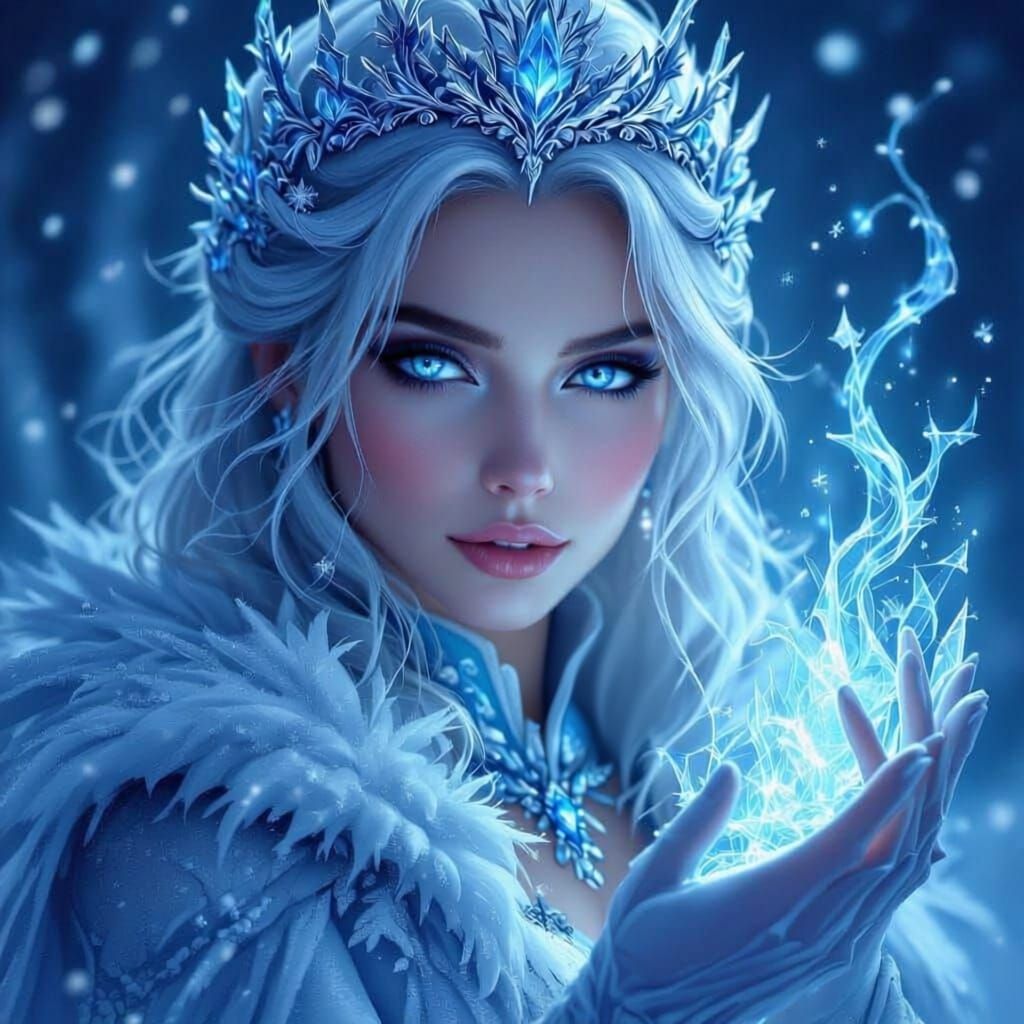 Ice Queen With Magnetic Magic and Winter Frost