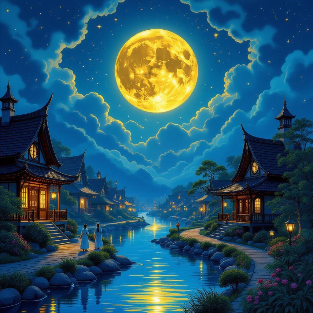 Golden Blood Parallel Universe Radiating Warm Glow