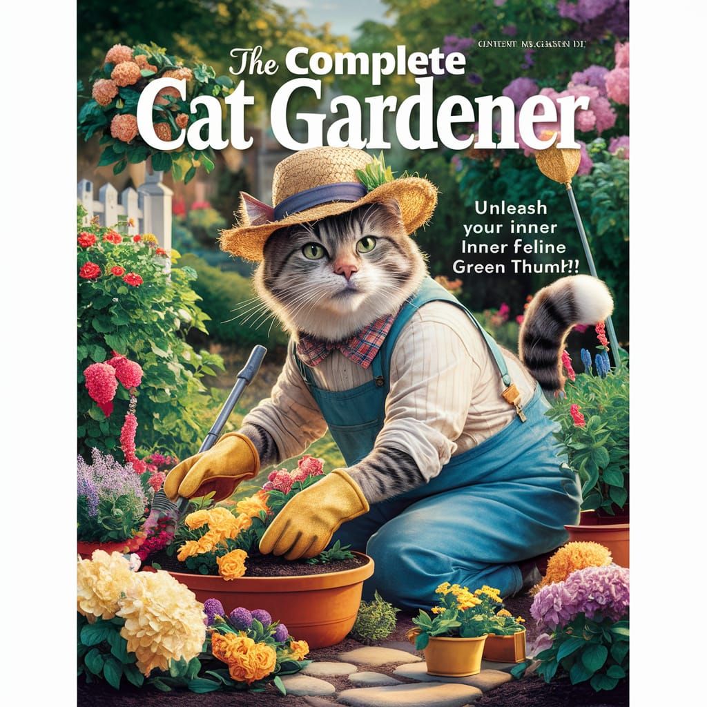 Vintage Magazine Cover: The Complete Cat Gardener