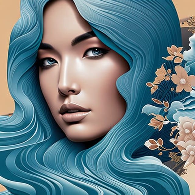 Serene Deity Samurai in Ukiyo-e Style