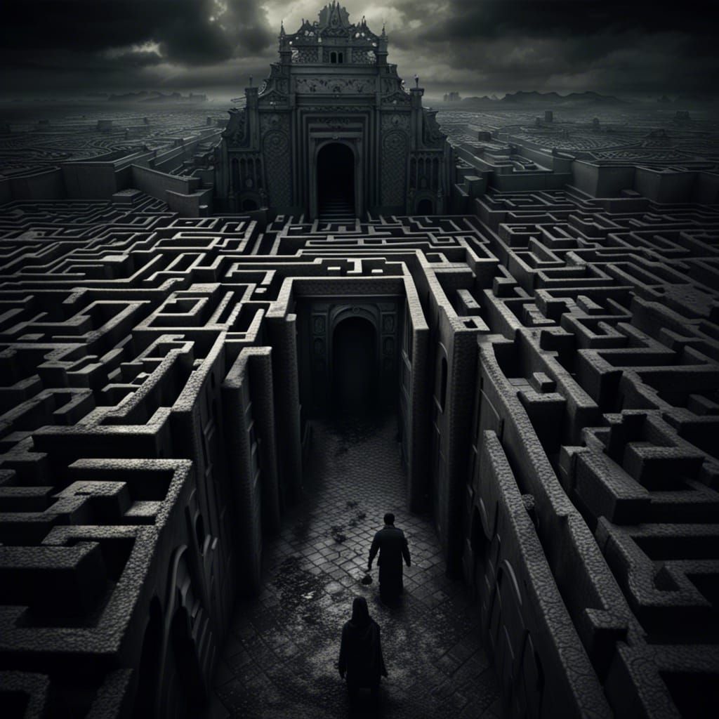 Mysterious Maze of Fear in a Dystopian Shadow