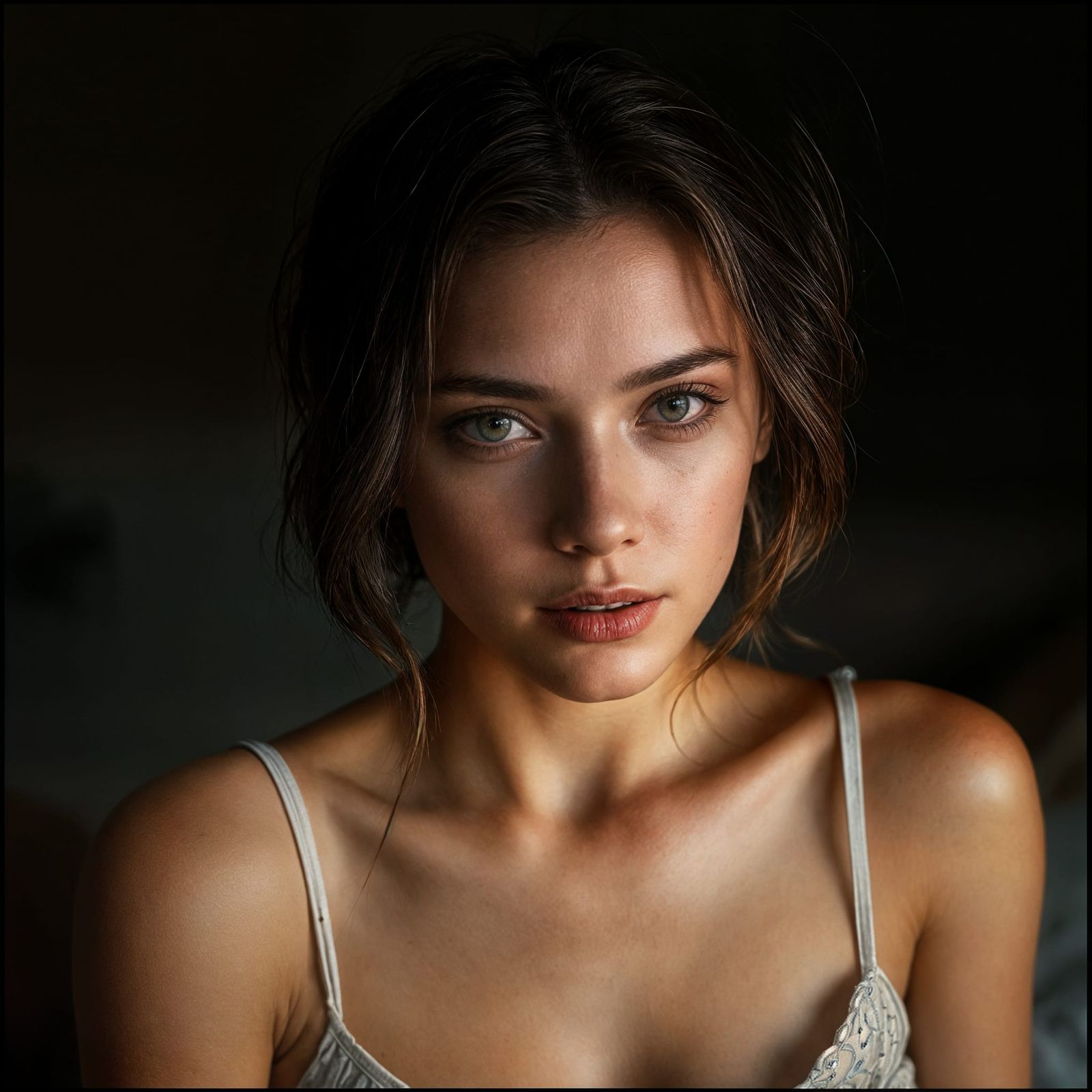 Dramatic Portrait of a Beautiful Young Woman