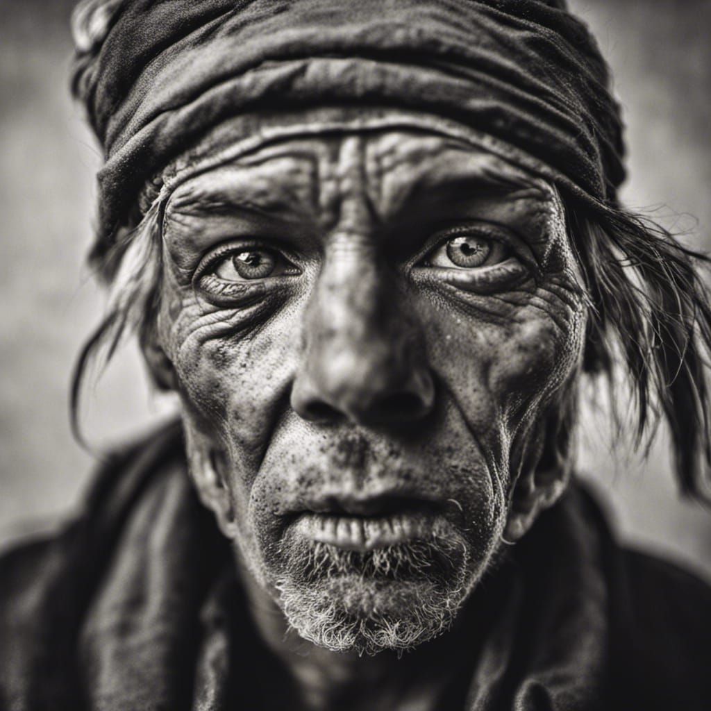 Haunting Portrait of Vulnerability and Loss